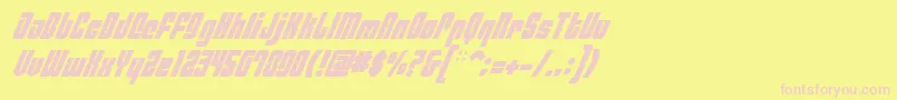 PhiladelphiaItalic-Schriftart – Rosa Schriften auf gelbem Hintergrund