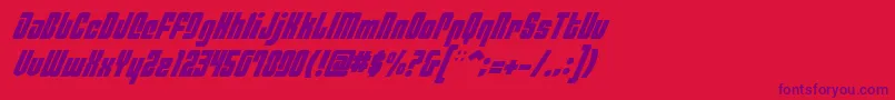PhiladelphiaItalic Font – Purple Fonts on Red Background