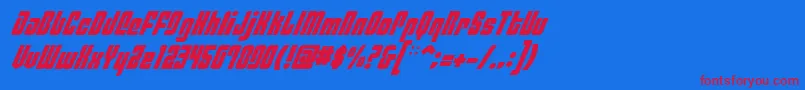 PhiladelphiaItalic Font – Red Fonts on Blue Background