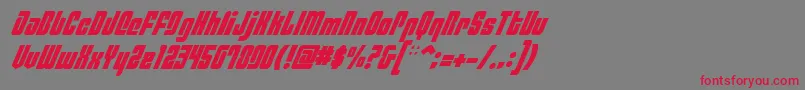 Fonte PhiladelphiaItalic – fontes vermelhas em um fundo cinza