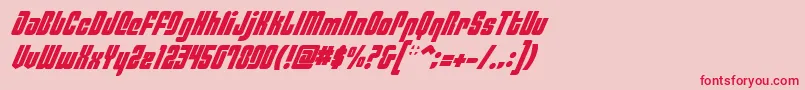 Fonte PhiladelphiaItalic – fontes vermelhas em um fundo rosa