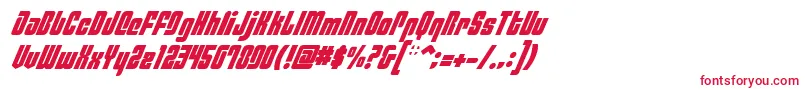 PhiladelphiaItalic-Schriftart – Rote Schriften auf weißem Hintergrund