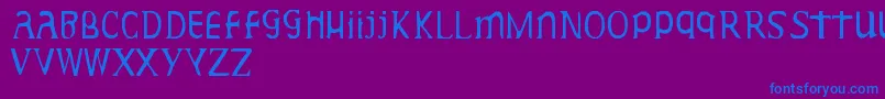 GideonPlexus Font – Blue Fonts on Purple Background