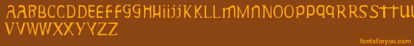 GideonPlexus Font – Orange Fonts on Brown Background