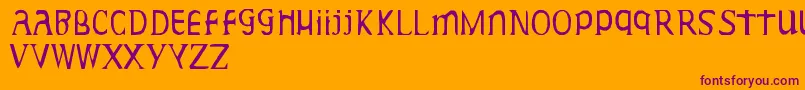 GideonPlexus Font – Purple Fonts on Orange Background