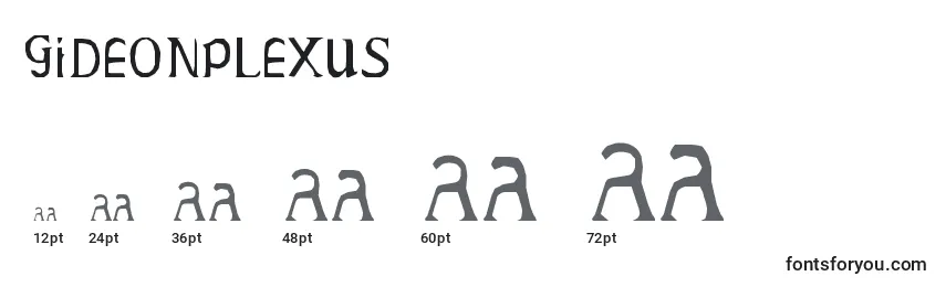 GideonPlexus Font Sizes