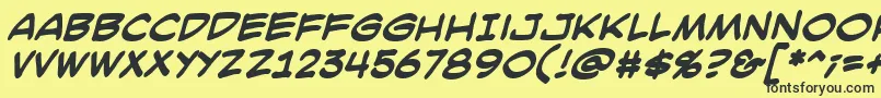 SmackattackbbBld Font – Black Fonts on Yellow Background