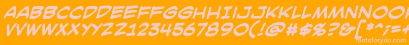 SmackattackbbBld Font – Pink Fonts on Orange Background