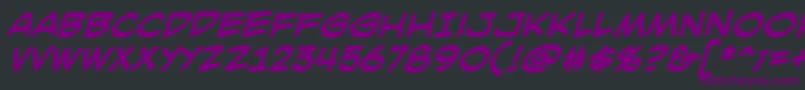 SmackattackbbBld Font – Purple Fonts on Black Background