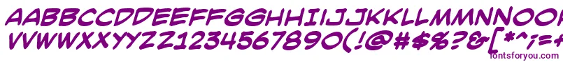 Шрифт SmackattackbbBld – фиолетовые шрифты на белом фоне
