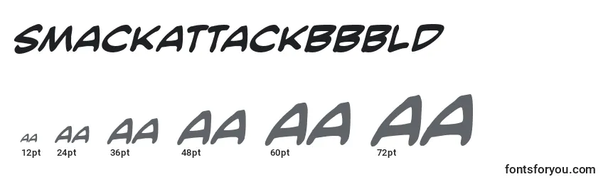SmackattackbbBld Font Sizes