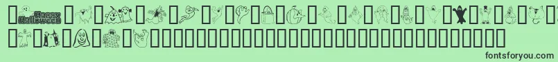 Lisätietoja Spooky-fontista Spooky-fontti – mustat fontit vihreällä taustalla