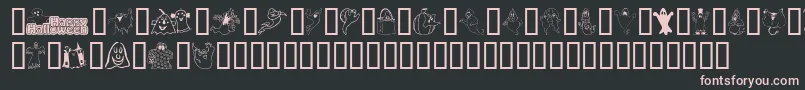 Шрифт Spooky – розовые шрифты на чёрном фоне