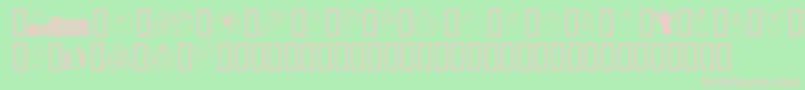 Spooky Font – Pink Fonts on Green Background