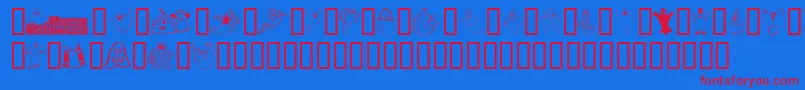 Spooky-fontti – punaiset fontit sinisellä taustalla