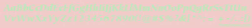 ItcTiepoloLtBlackItalic Font – Green Fonts on Pink Background