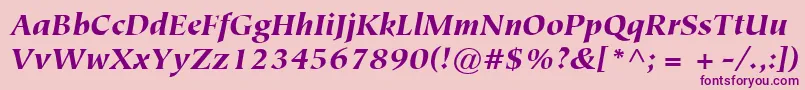 fuente ItcTiepoloLtBlackItalic – Fuentes Moradas Sobre Fondo Rosa
