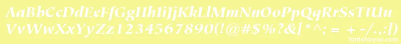 ItcTiepoloLtBlackItalic Font – White Fonts on Yellow Background