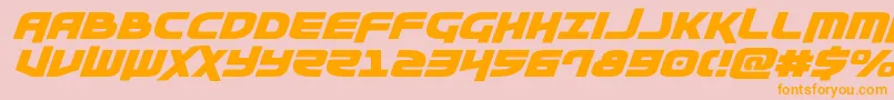 Moltorsexpandital Font – Orange Fonts on Pink Background