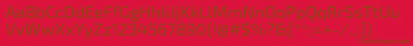 Exo2Regular Font – Brown Fonts on Red Background