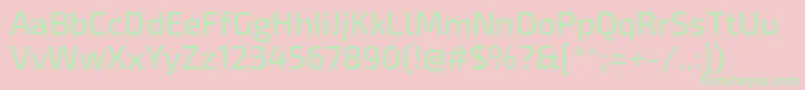 Exo2Regular Font – Green Fonts on Pink Background