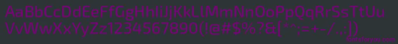 Exo2Regular Font – Purple Fonts on Black Background