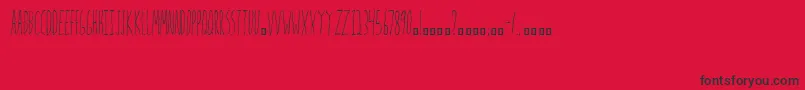 Mrs.Strange Font – Black Fonts on Red Background