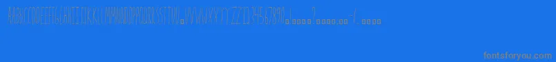 Mrs.Strange Font – Gray Fonts on Blue Background