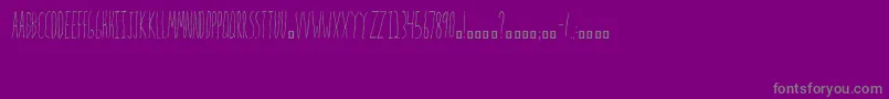 Mrs.Strange Font – Gray Fonts on Purple Background