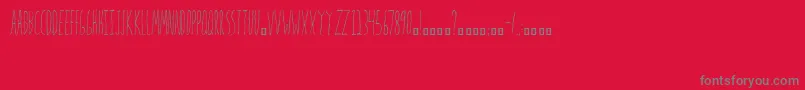 Mrs.Strange Font – Gray Fonts on Red Background