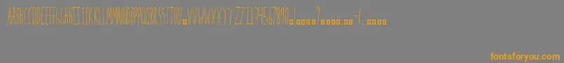 Mrs.Strange Font – Orange Fonts on Gray Background