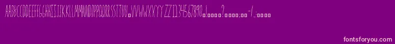 Mrs.Strange Font – Pink Fonts on Purple Background