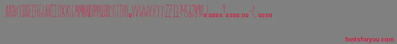 Mrs.Strange Font – Red Fonts on Gray Background