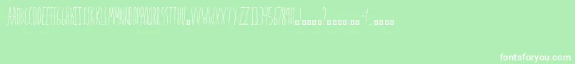 Mrs.Strange Font – White Fonts on Green Background