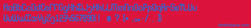 Youngshark Font – Blue Fonts on Red Background