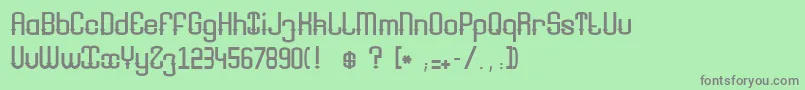 Youngshark Font – Gray Fonts on Green Background