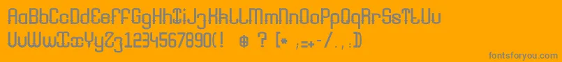 Youngshark Font – Gray Fonts on Orange Background