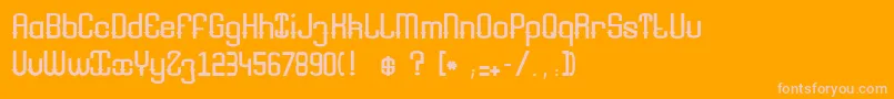 Youngshark Font – Pink Fonts on Orange Background