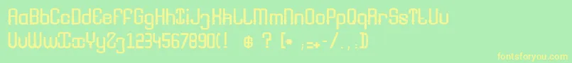 Youngshark Font – Yellow Fonts on Green Background