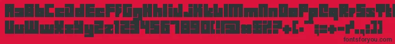 Bdbid Font – Black Fonts on Red Background