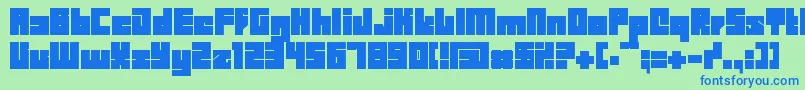 Шрифт Bdbid – синие шрифты на зелёном фоне