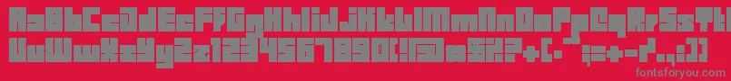Bdbid-Schriftart – Graue Schriften auf rotem Hintergrund