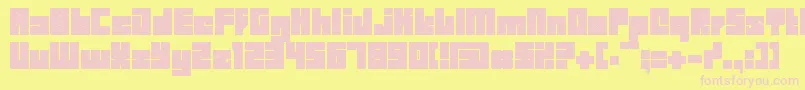 Bdbid Font – Pink Fonts on Yellow Background