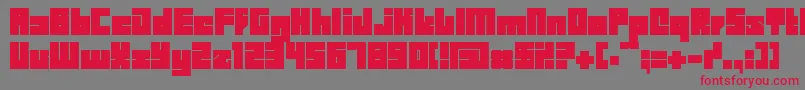 Bdbid Font – Red Fonts on Gray Background