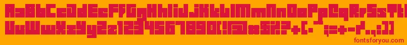 Bdbid Font – Red Fonts on Orange Background