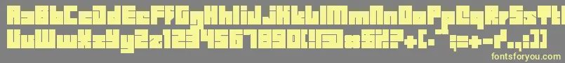 Bdbid Font – Yellow Fonts on Gray Background