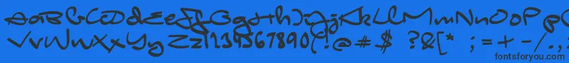 Шрифт CityBirds – чёрные шрифты на синем фоне