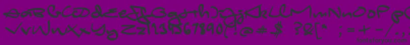 CityBirds-fontti – mustat fontit violetilla taustalla