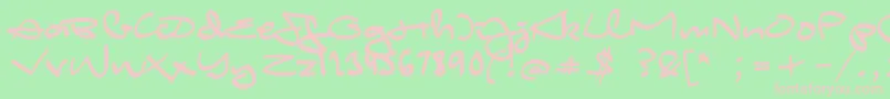 CityBirds Font – Pink Fonts on Green Background