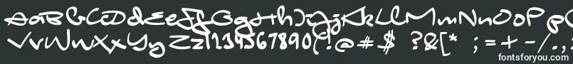 CityBirds-fontti – valkoiset fontit mustalla taustalla
